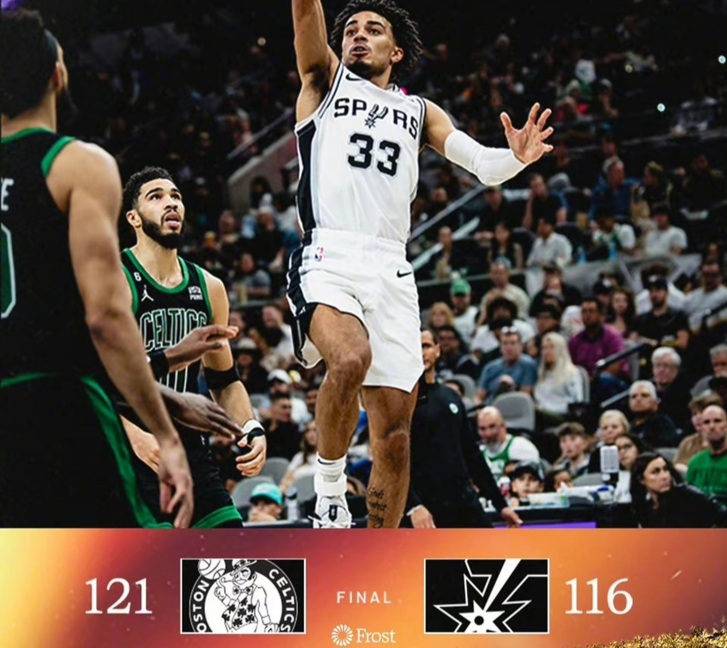 凯尔特人力克马刺，保持领先优势